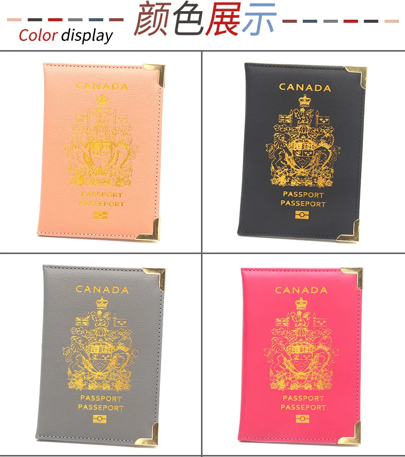 Canada Passport Holder & Travel Organizer – PU Leather Wallet