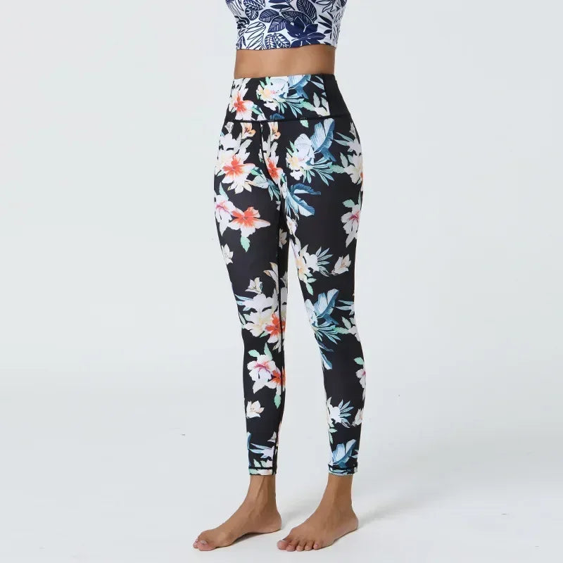 Women’s High-Waist Floral Printed Yoga Leggings