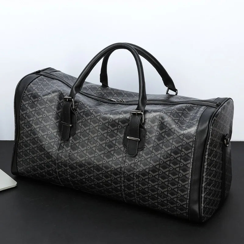Spacious PU Leather Travel Duffel Bag | OWNLUXE