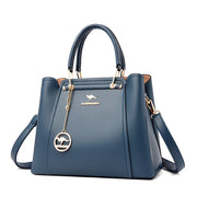 Women's Soft Leather Shoulder & Crossbody Bag with Pendant