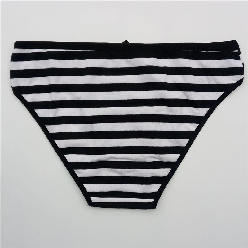 Women's Cotton Bikini Briefs 5-Pack | Striped Low-Rise Underwear | OWNLUXE