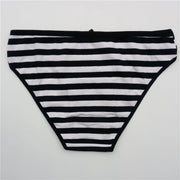Women's Cotton Bikini Briefs 5-Pack | Striped Low-Rise Underwear | OWNLUXE