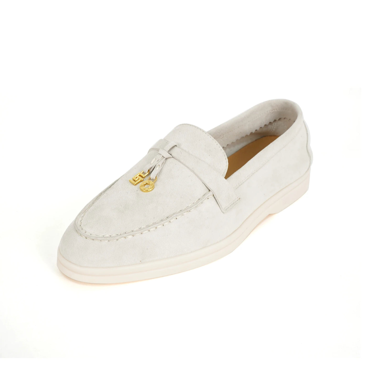 Women's Round Toe Leather Retro Loafers (Blue Grey) – Shop at OWNLUXE
