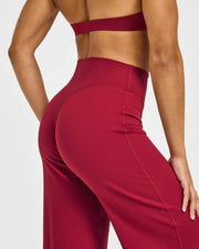 Mid-Waist Yoga Pants – Straight Leg Active