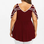 Load image into Gallery viewer, Feminine &amp; Flowy: Lace Patchwork Top (Up to 6XL) / Féminin et fluide : haut en dentelle patchwork (jusqu’au 6XL)
