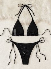 Women's Halter Bikini Shiny | OWNLUXE