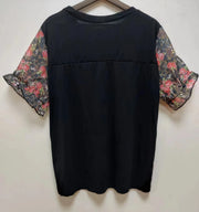 Plus Size Printed Woolen Top – Casual All‑Season O‑Neck