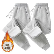 Thickened Lamb Velvet Winter Pants - Fleece Lined Windproof Trousers