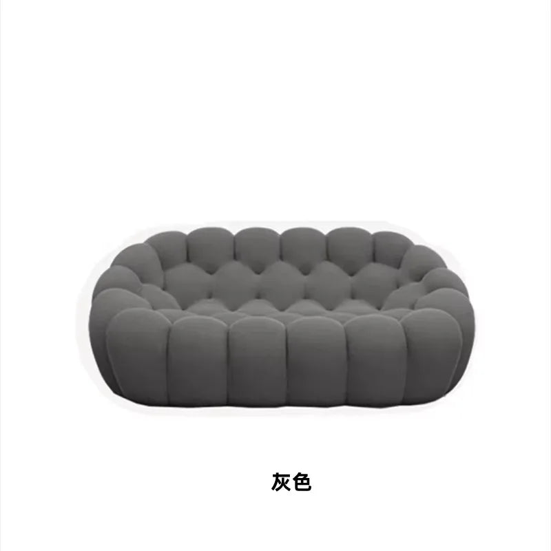 Minimalist U-Shaped Sofa with 3D Fabric All-Season Comfort