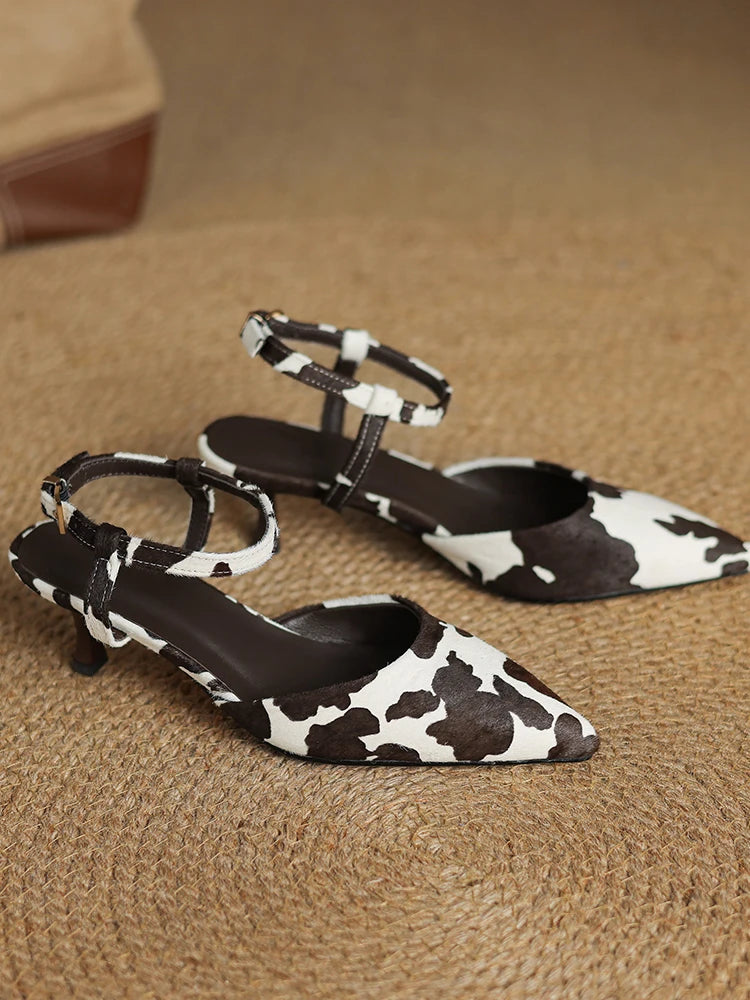 Cross-Tied Ankle-Strap Heeled Sandals – 5cm Slim Heel Summer Shoes