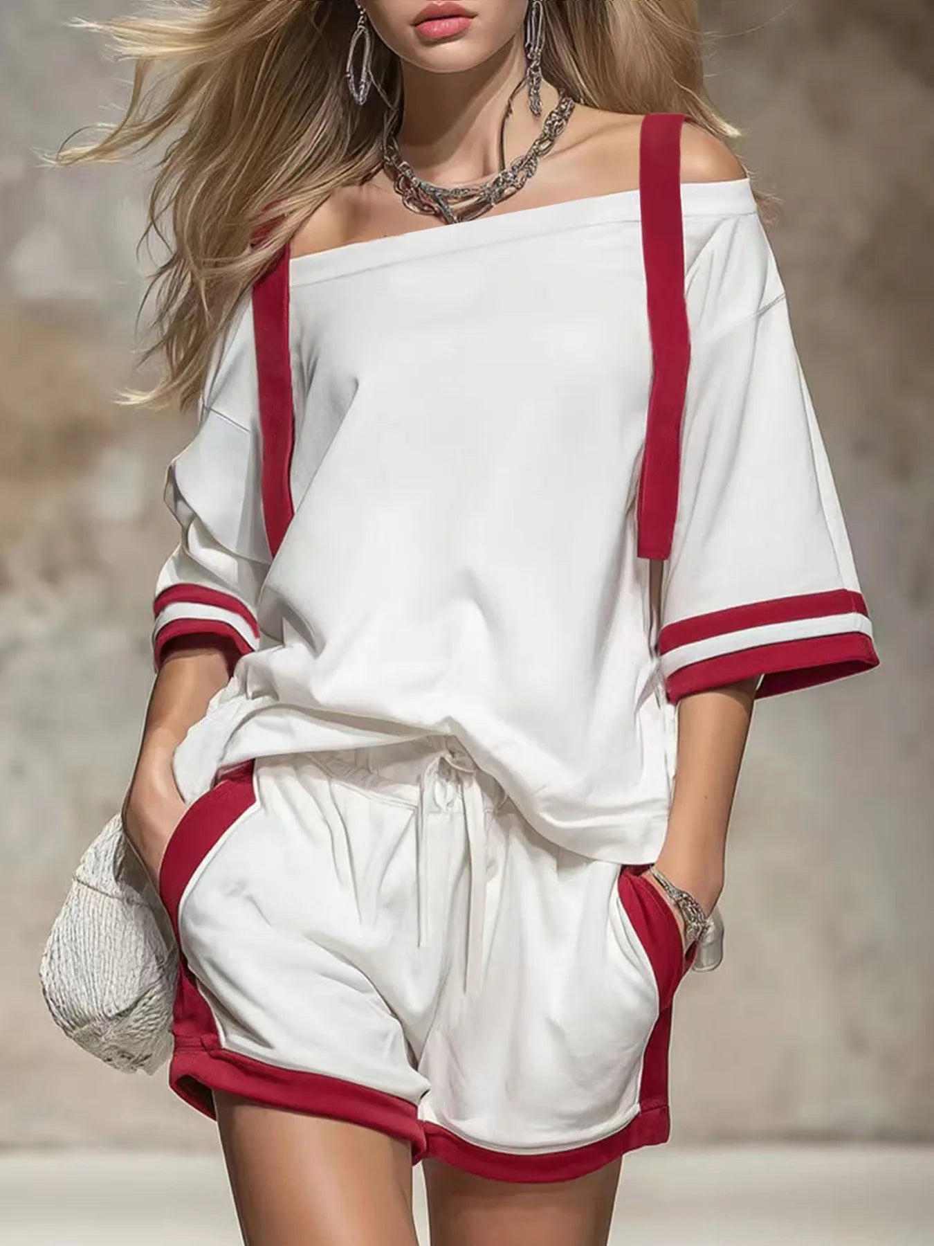 Women's Short Sleeve Two Piece Shorts | OWNLUXE
