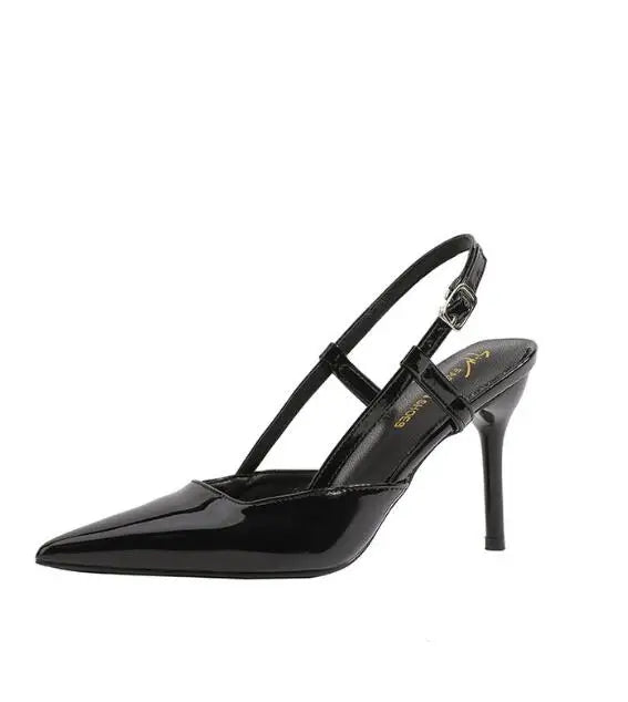 Women's High-Heel Leather Retro Pumps | OWNLUXE
