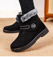 Warm Fur Ankle Boots - Women's Elegant Winter Snow Booties