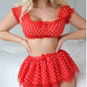 Printed One-Piece Bra & Brief Set Wire-Free and Lightweight