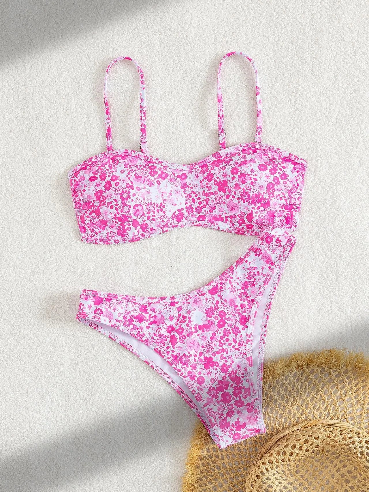 Printed Triangle Bikini Set | OWNLUXE