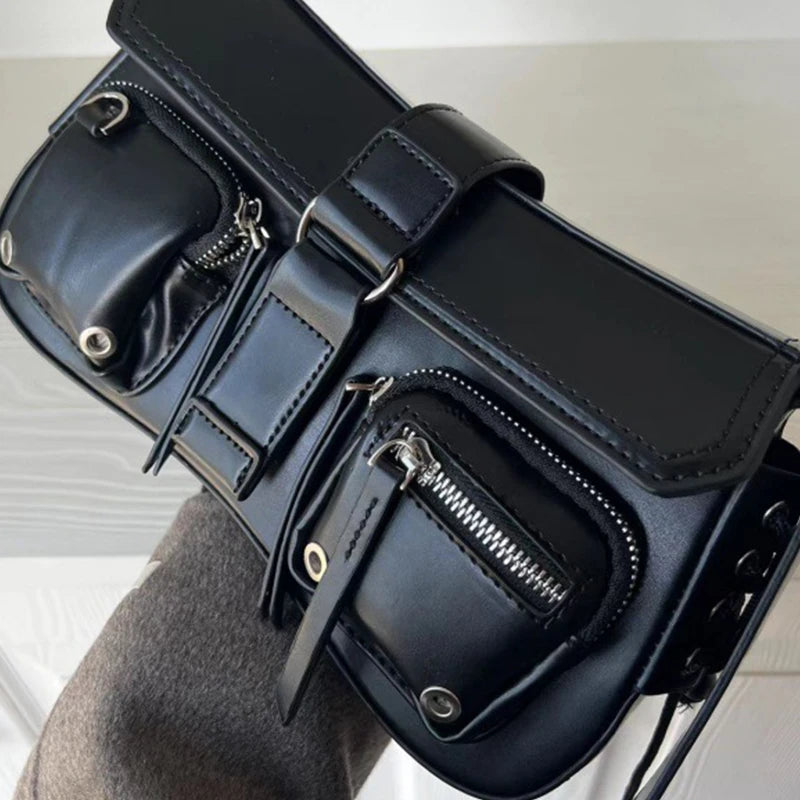 Leather Goth Punk Handbag | OWNLUXE
