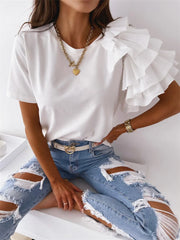 Women's Short Sleeve T-Shirt (White) | OWNLUXE