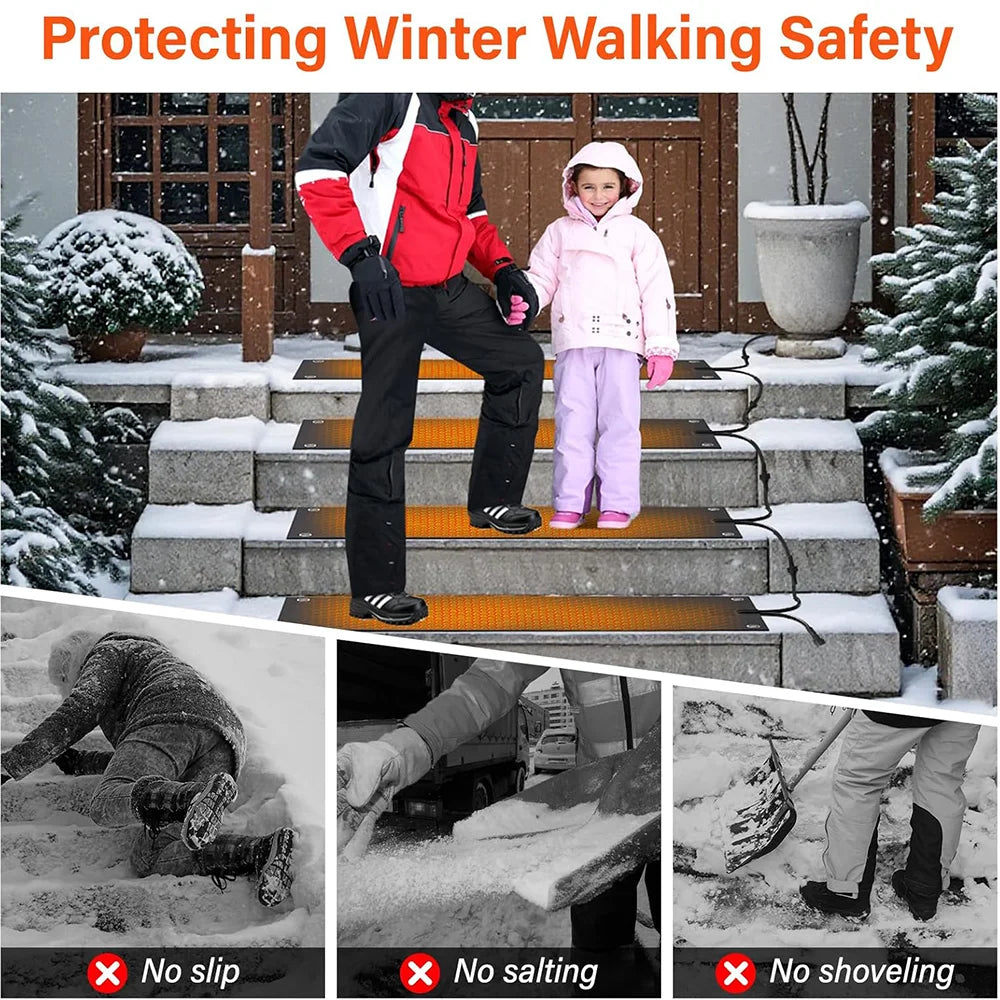 Graphene Heated Snow Melting Mat for Steps, Sidewalks & Driveways