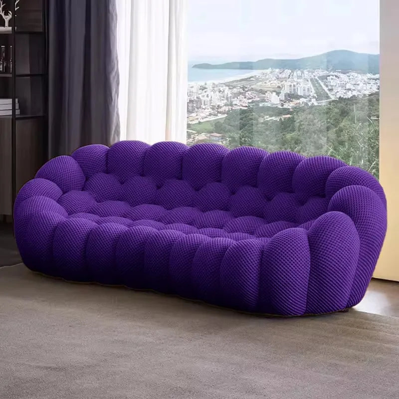 Minimalist U-Shaped Sofa with 3D Fabric All-Season Comfort