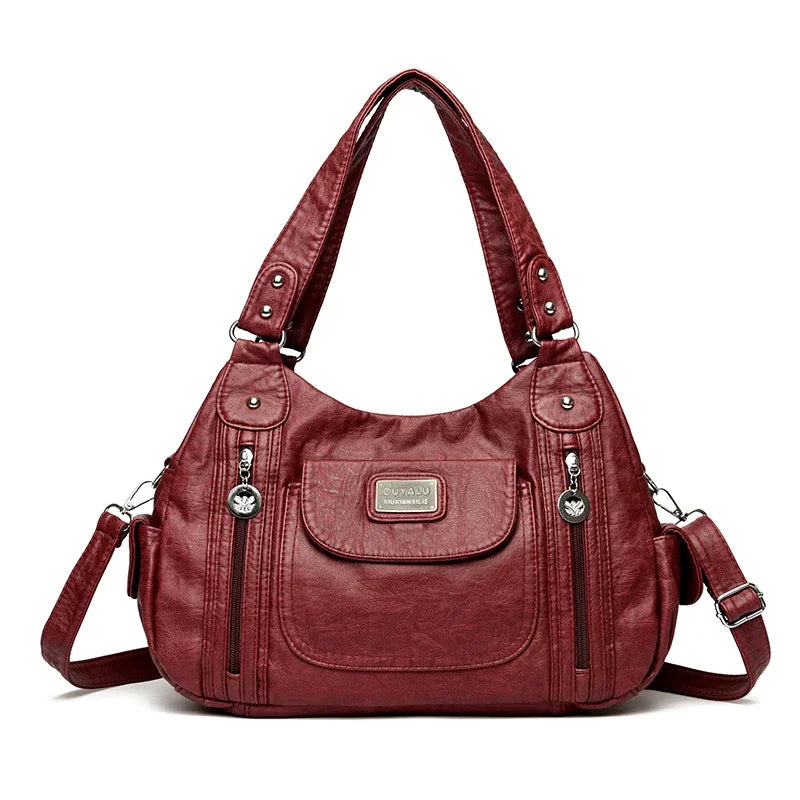 Large-Capacity PU Leather Shoulder Bag – Women’s Fashion Tote &amp; Crossbody | Sac à Bandoulière en Similicuir Grande Capacité pour Femme