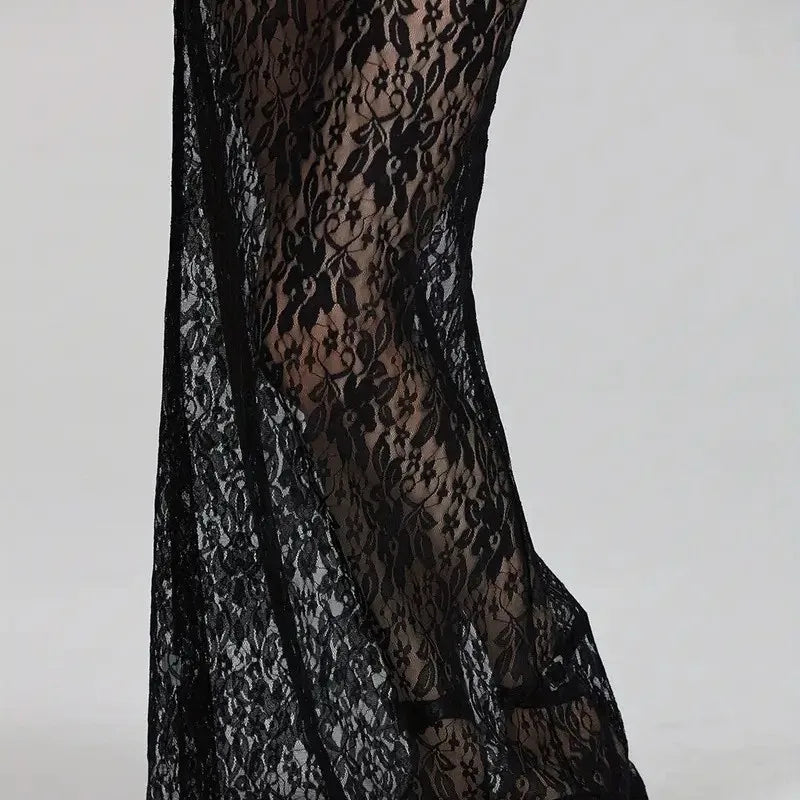 Women's High Waist Sleeveless Lace Swim Cover-Up | OWNLUXE