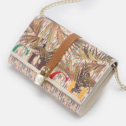 CH Letter Printed Premium PU Leather Shoulder Bag | OWNLUXE