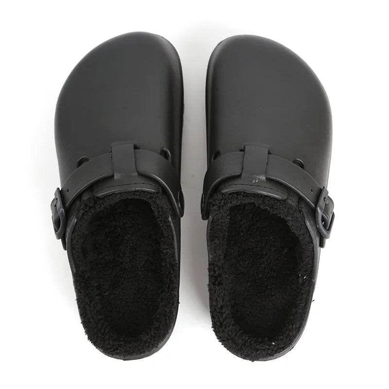 Women’s Winter Clogs Cotton-Lined Slip-On Garden Mules
