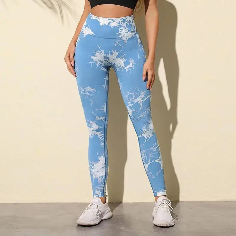 Hip Lifting Seamless Fitness Gym Leggings Tie-dye Yoga | OWNLUXE