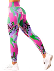 Seamless High-waisted Nude Felling Printed Pants Women's | OWNLUXE