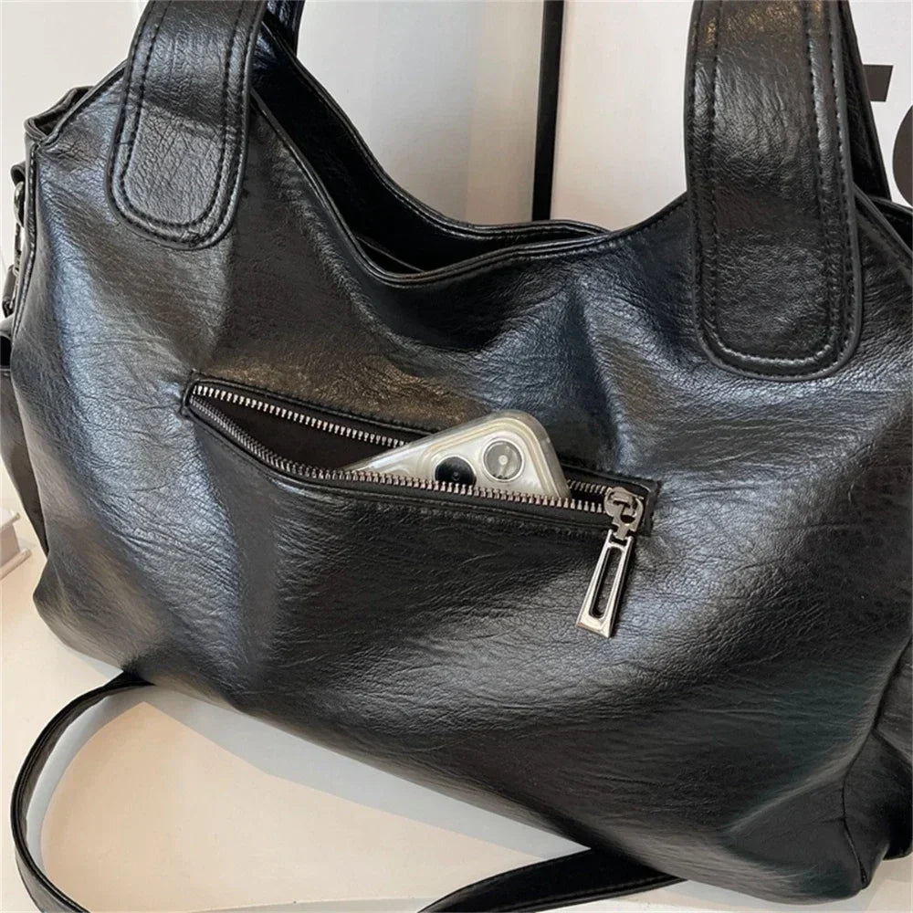 Luxury Soft Shoulder Tote Bag - Versatile Everyday Handbag