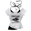 Women's Cropped Retro Vintage T-Shirt | OWNLUXE