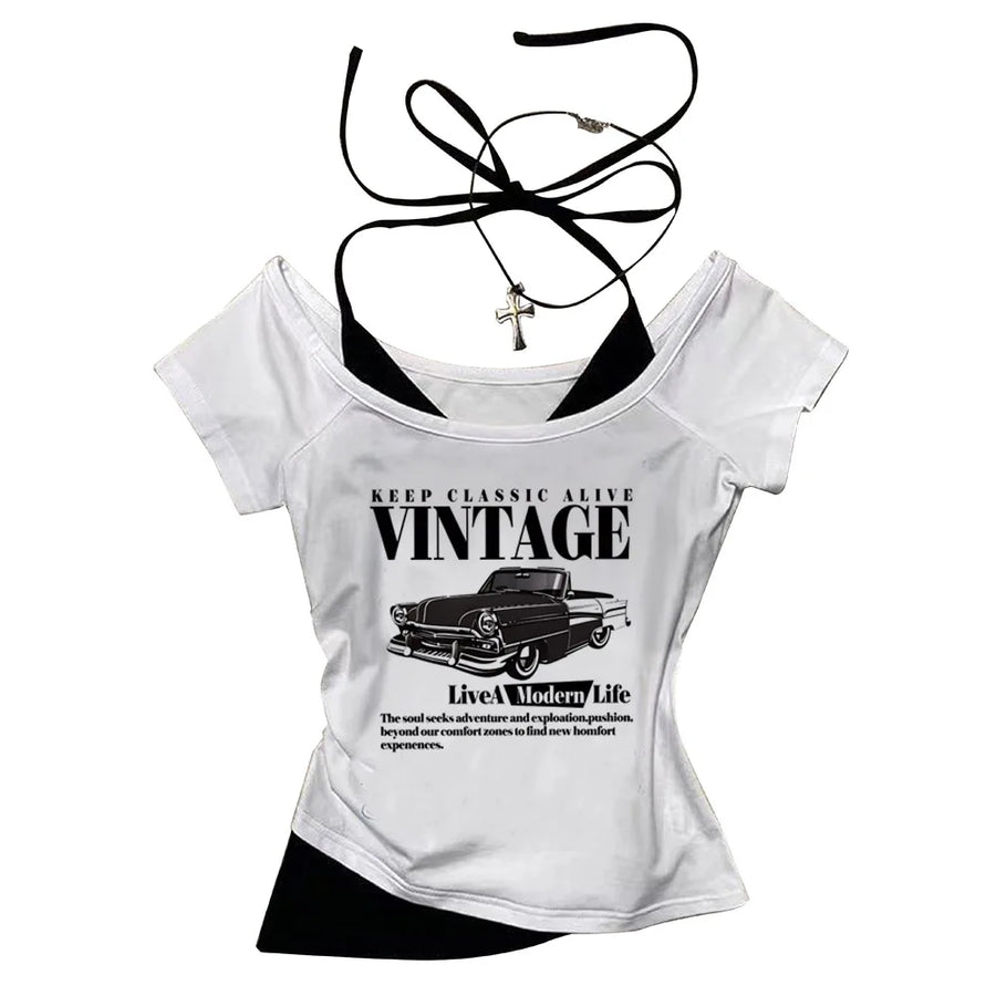 Vintage Cropped Blouse | OWNLUXE