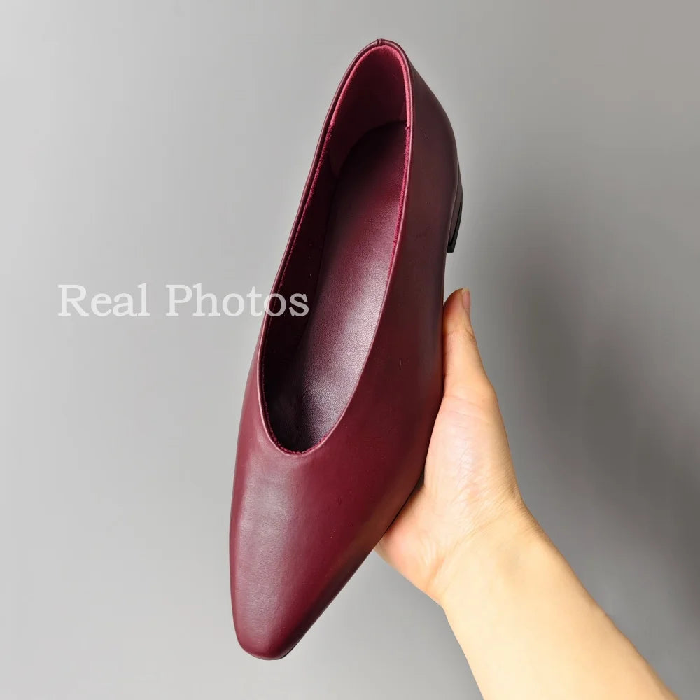 Women's Pointed Toe Leather Pumps – Shop at OWNLUXE