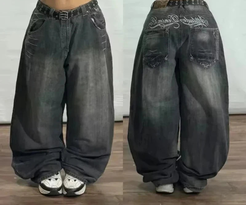 2026 American Trend Straight Jeans - Hip Hop Wide Leg Unisex