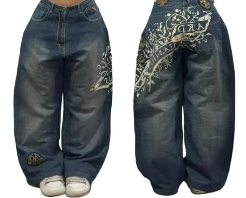 2026 American Trend Straight Jeans - Hip Hop Wide Leg Unisex