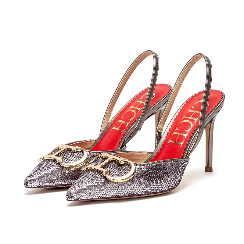 Women's High Heels Sharp Tip Destiny Closed Toe Strappy | OWNLUXE