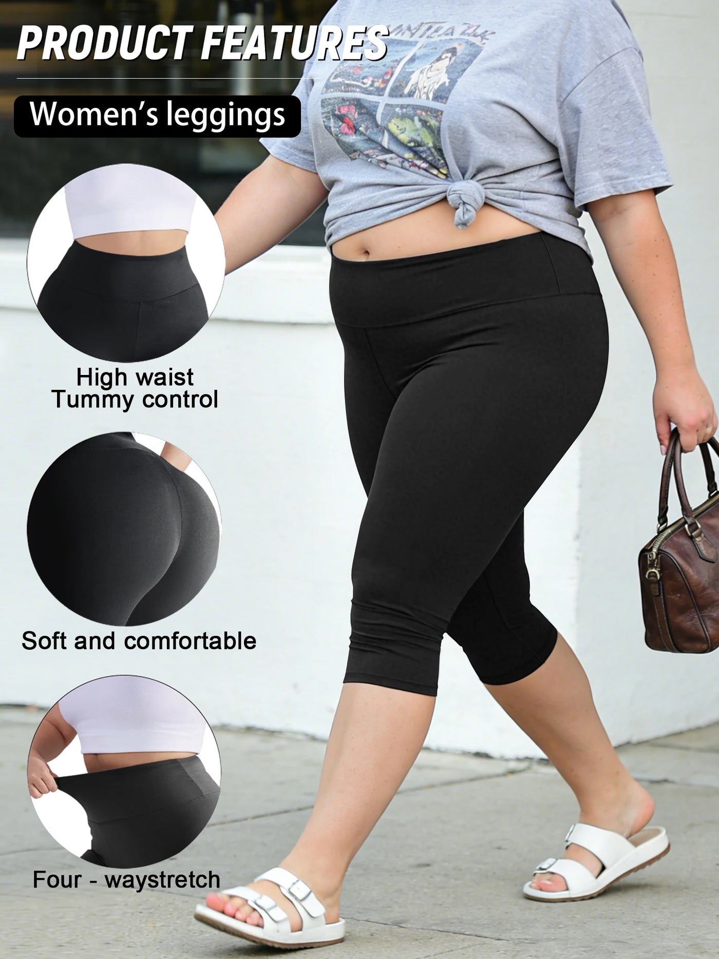 Women's High Waist Tummy Control Plus Size Shapewear (Dark | OWNLUXE