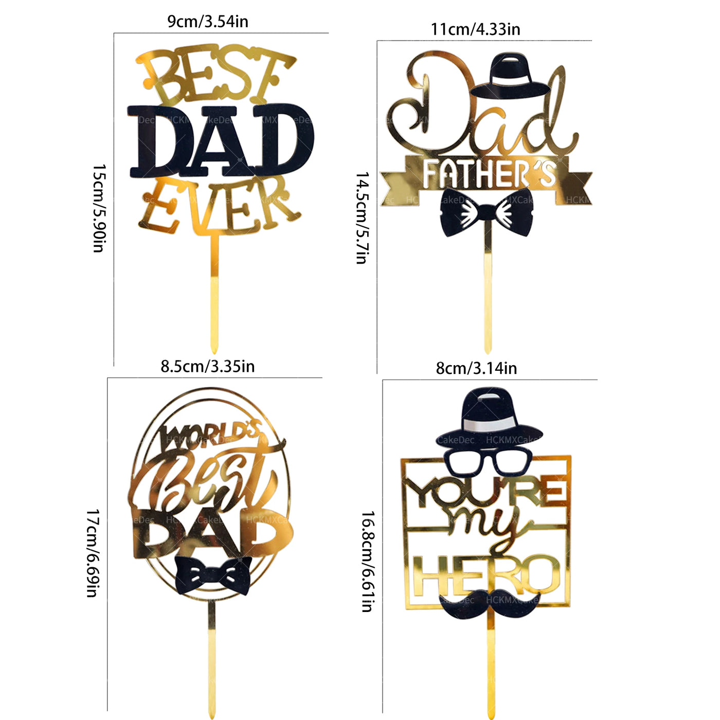 Father’s Day Acrylic Sign – Modern Clear Tabletop Décor