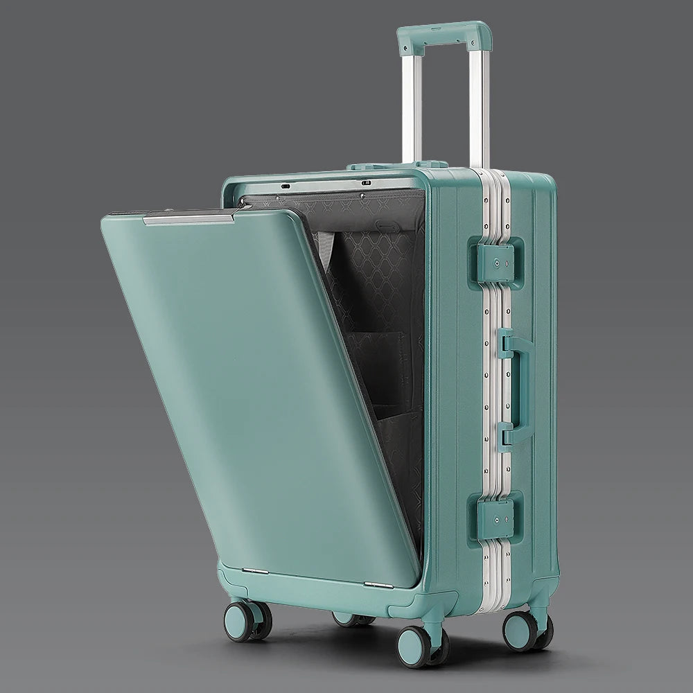 Front-Opening Carry-On Spinner with Laptop Compartment