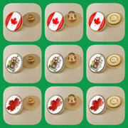 Canada Map Flag National Emblem Brooch - Lapel Pin Badge for Clothing & Official Use