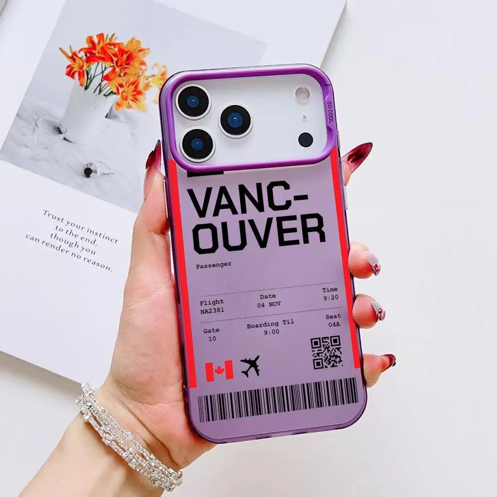 Canadian Flight Ticket Phone Case | OWNLUXE