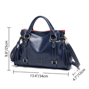 Classic Fringed Bucket Handbag - Soft Vegan Leather | OWNLUXE
