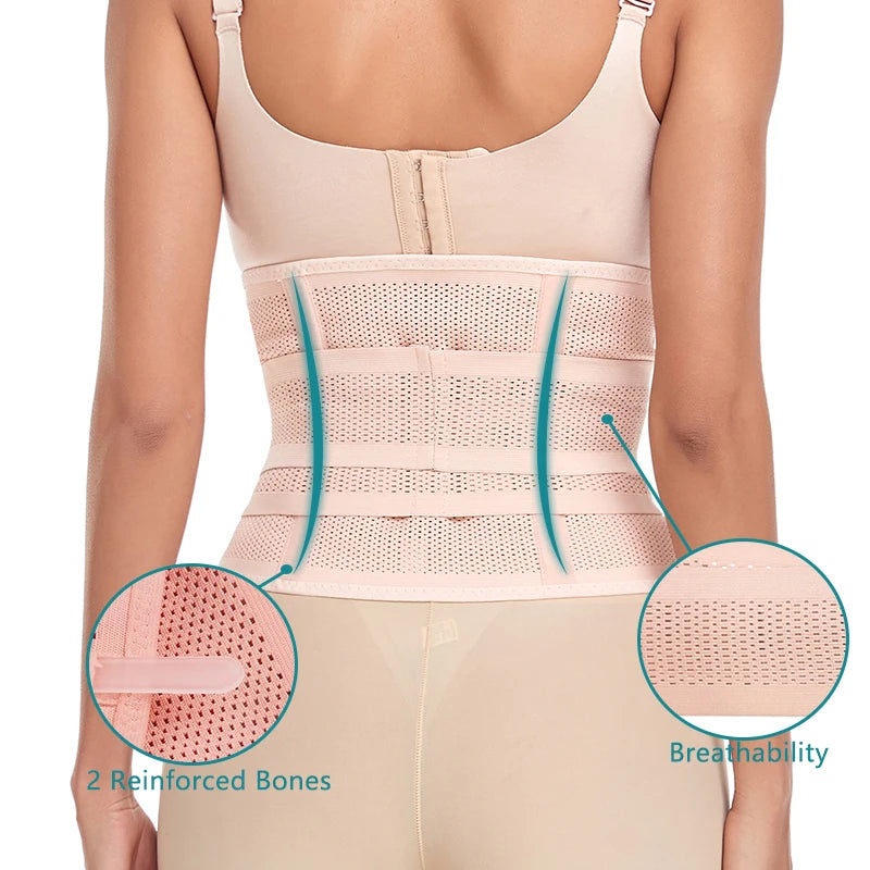 Medium Control Pink Waist Cincher – Wire-Free Shaping