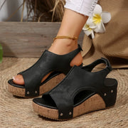 Women’s Thick Heel Platform Sandals – Roman Style Slides