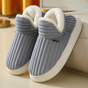 Evshine Winter Fur Plush Slippers – Soft Sole Home Shoes