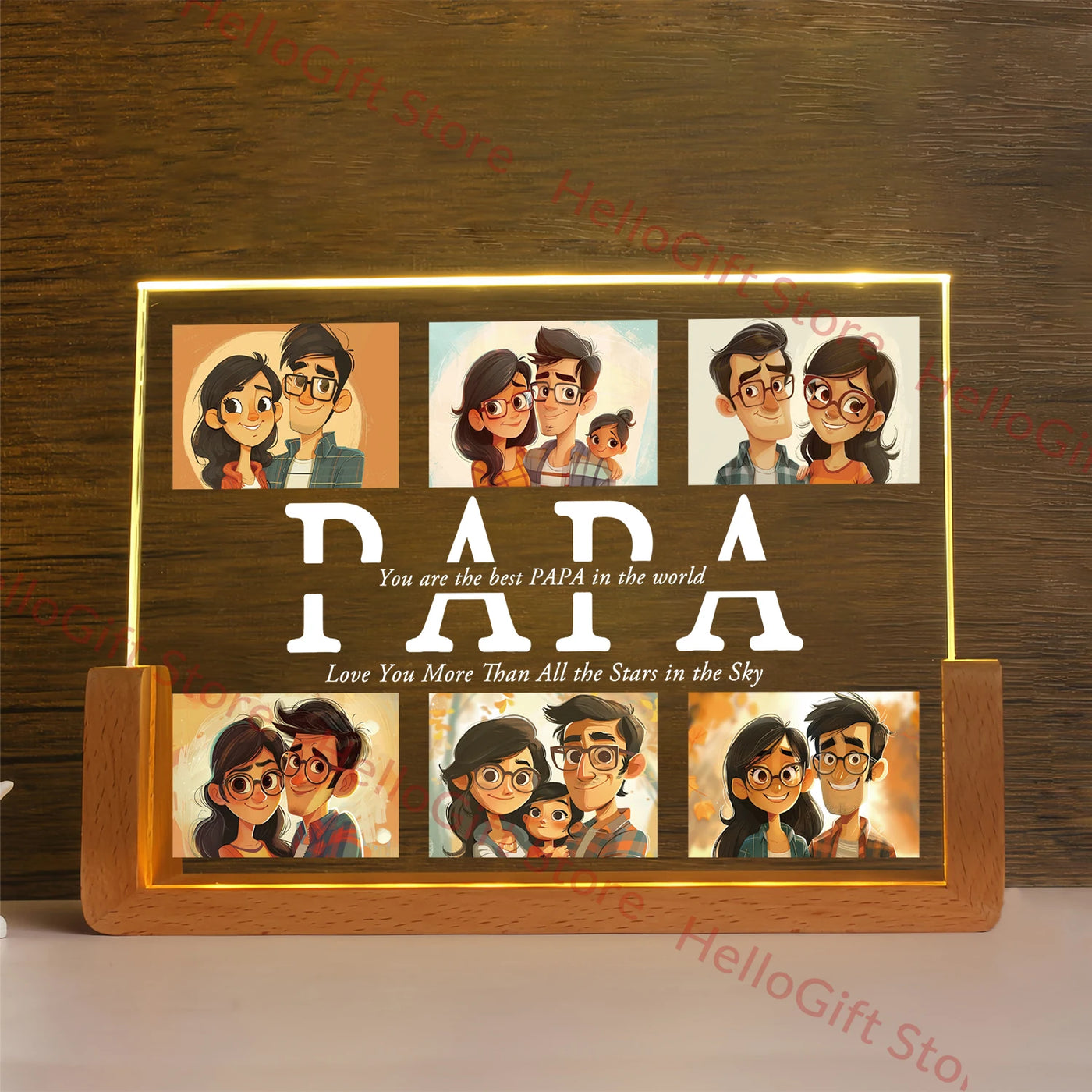 Personalized 3D Acrylic LED Night Light — Custom Name Gift for Family | OWNLUXE