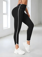 High-Waist Striped Yoga Sport Leggings | OWNLUXE