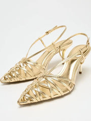 Women's Pointed-Toe Hollow-Out Sandals – Shop at OWNLUXE