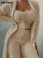 Three-Piece Velvet Pajama Set – Shop at OWNLUXE