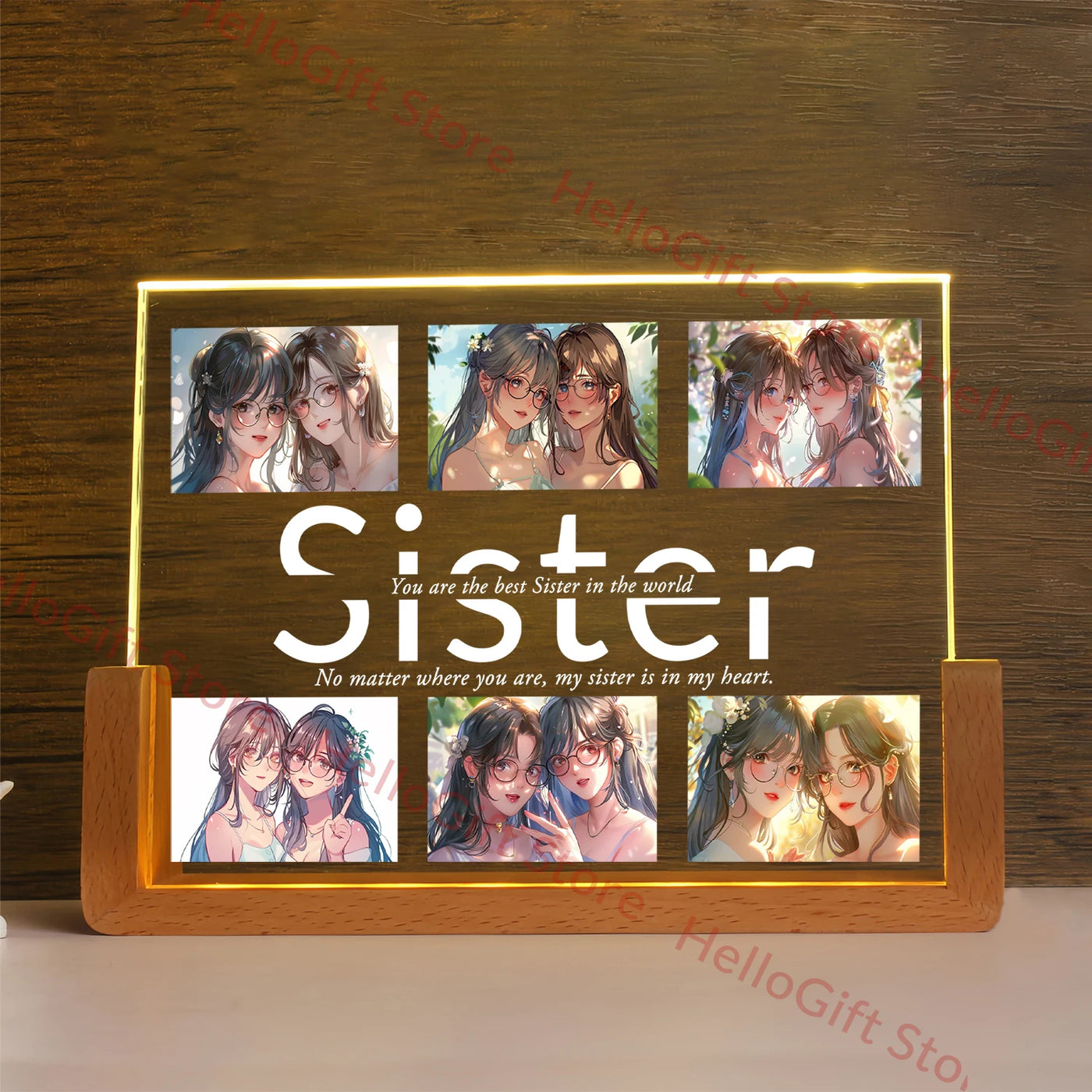 Personalized 3D Acrylic LED Night Light — Custom Name Gift for Family | OWNLUXE